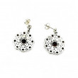 Boucles d'oreilles argent et quartz fumés