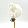 Boucles d'oreilles argent et quartz fumés