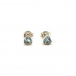 Boucles d'oreilles argent et topaze bleue