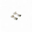 Boucles d'oreilles argent et topaze bleue