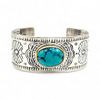 Bracelet Argent et Laiton avec Turquoise