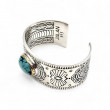 Bracelet Argent et Laiton avec Turquoise