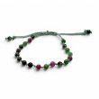 Bracelet de perles de rubis zoisite facettées