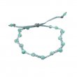 Braided bracelet with faceted amazonite beads