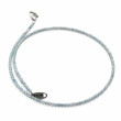Collier Argent 925 et perles d'aigue marine facettées 40cm