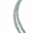 Collier Argent 925 et perles d'aigue marine facettées 40cm