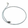 Collier Argent 925 et perles d'aigue marine facettées 45cm