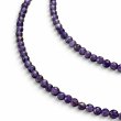 Collier Argent 925 et perles d'améthyste facettées 45cm