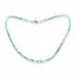 Collier Argent 925 et perles d'amazonite 40 ou 45cm