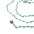 Collier Argent 925 et perles d'amazonite facettées 85cm