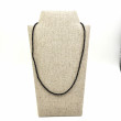 Collier Argent 925 et perles d'onyx 40cm