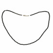 Collier Argent 925 et perles d'onyx 40cm