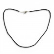 Collier Argent 925 et perles d'onyx facettées 40 ou 45cm