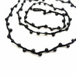 Collier Argent 925 et perles d'onyx facettées 85cm