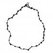 Collier Argent 925 et perles d'onyx facettées 85cm