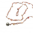 Collier Argent 925 et perles d'opale rose facettées 45cm
