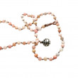 Collier Argent 925 et perles d'opale rose facettées 45cm