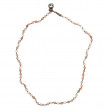 Collier Argent 925 et perles d'opale rose facettées 45cm