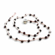 Collier Argent 925 et perles de grenat facettées 45cm