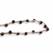 Collier Argent 925 et perles de grenat facettées 45cm