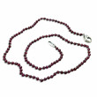 Collier Argent 925 et perles de grenats 45cm