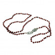 Collier Argent 925 et perles de grenats facettées 45cm