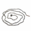 Collier Argent 925 et perles de labradorite facettées 85cm