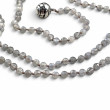 Collier Argent 925 et perles de labradorite facettées 85cm
