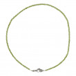 Collier Argent 925 et perles de péridot facettées 40cm