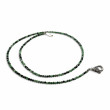 Collier Argent 925 et perles de rubis zoisite facettées 40cm