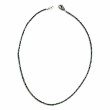 Collier Argent 925 et perles de rubis zoisite facettées 40cm