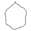 Collier Argent 925 et perles de rubis zoisite facettées 45cm