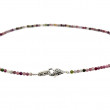 Collier Argent 925 et perles de tourmaline facettées 40 ou 45cm