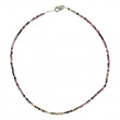 Collier Argent 925 et perles de tourmaline facettées 40 ou 45cm