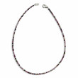 Collier Argent 925 et perles de tourmaline facettées 40cm