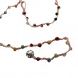Collier Argent 925 et perles de tourmaline facettées 45cm