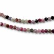 Collier Argent 925 et perles de tourmaline facettées 45cm