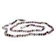 Collier Argent 925 et perles de tourmalines facettées 45cm