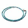 Collier Argent 925 et perles de turquoise facettées 40cm
