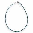Collier Argent 925 et perles de turquoise facettées 40cm