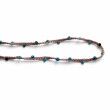 Collier Argent 925 et perles de turquoise facettées 45cm