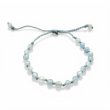 Faceted aqua marina beads bracelet