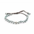 Faceted aqua marina beads bracelet