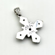 Pendentif Argent 925 et Laiton avec Améthyste et Pierres de Lune
