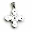 Pendentif Argent 925 et Laiton avec Labradorite et Pierres de Lune