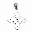 Pendentif Argent 925 et Laiton avec Turquoise Africaine & Gorgogne