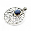 Pendentif Argent 925, laiton et Cyanite