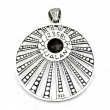 Pendentif Argent 925, laiton et Jaspe Océan