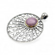 Pendentif Argent 925, laiton et Kunzite