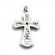 Pendentif Croix Argent & Laiton Nacre dorée